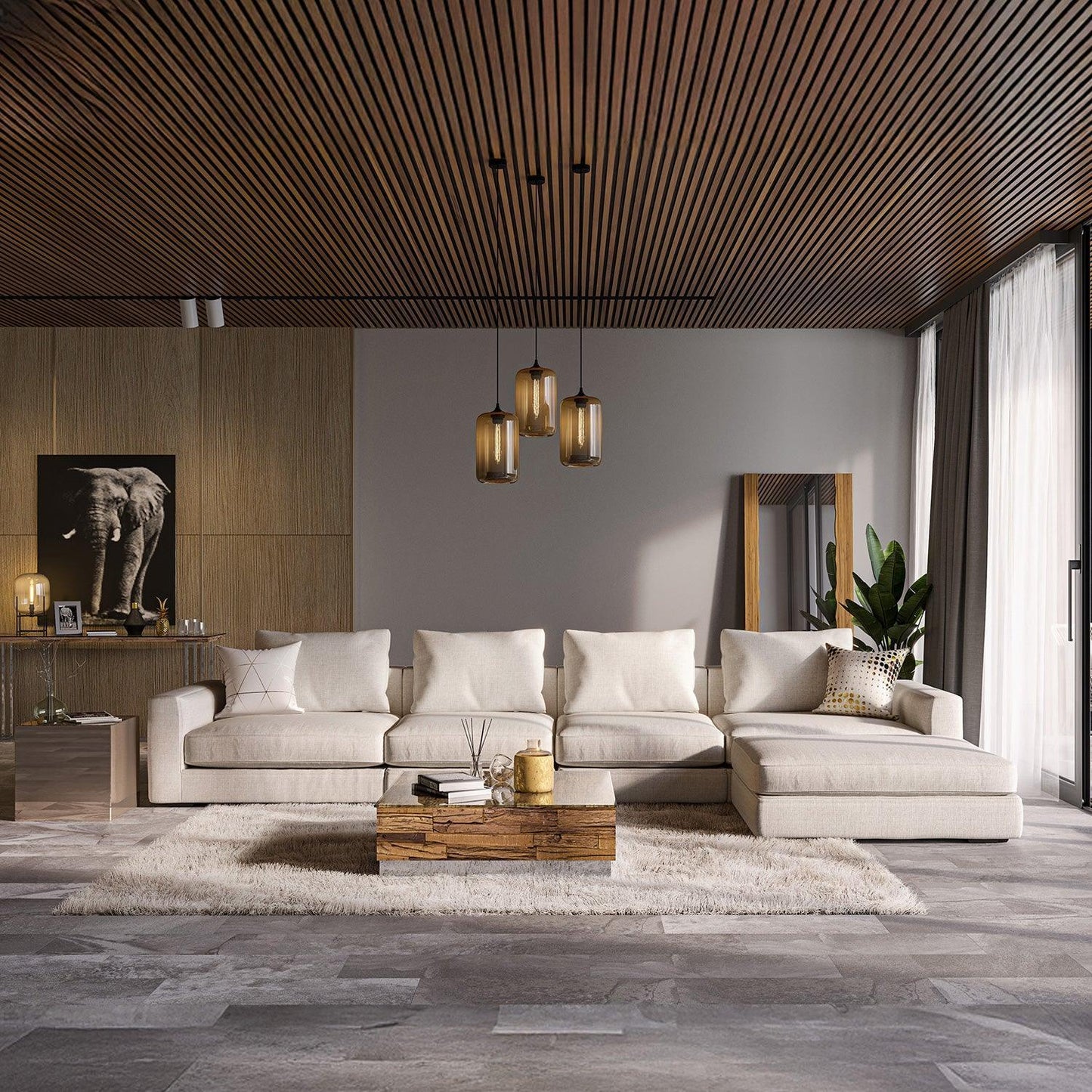 Divano Braxton 4 pezzi crema