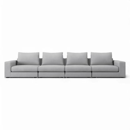 Divano Braxton 4 pezzi grigio