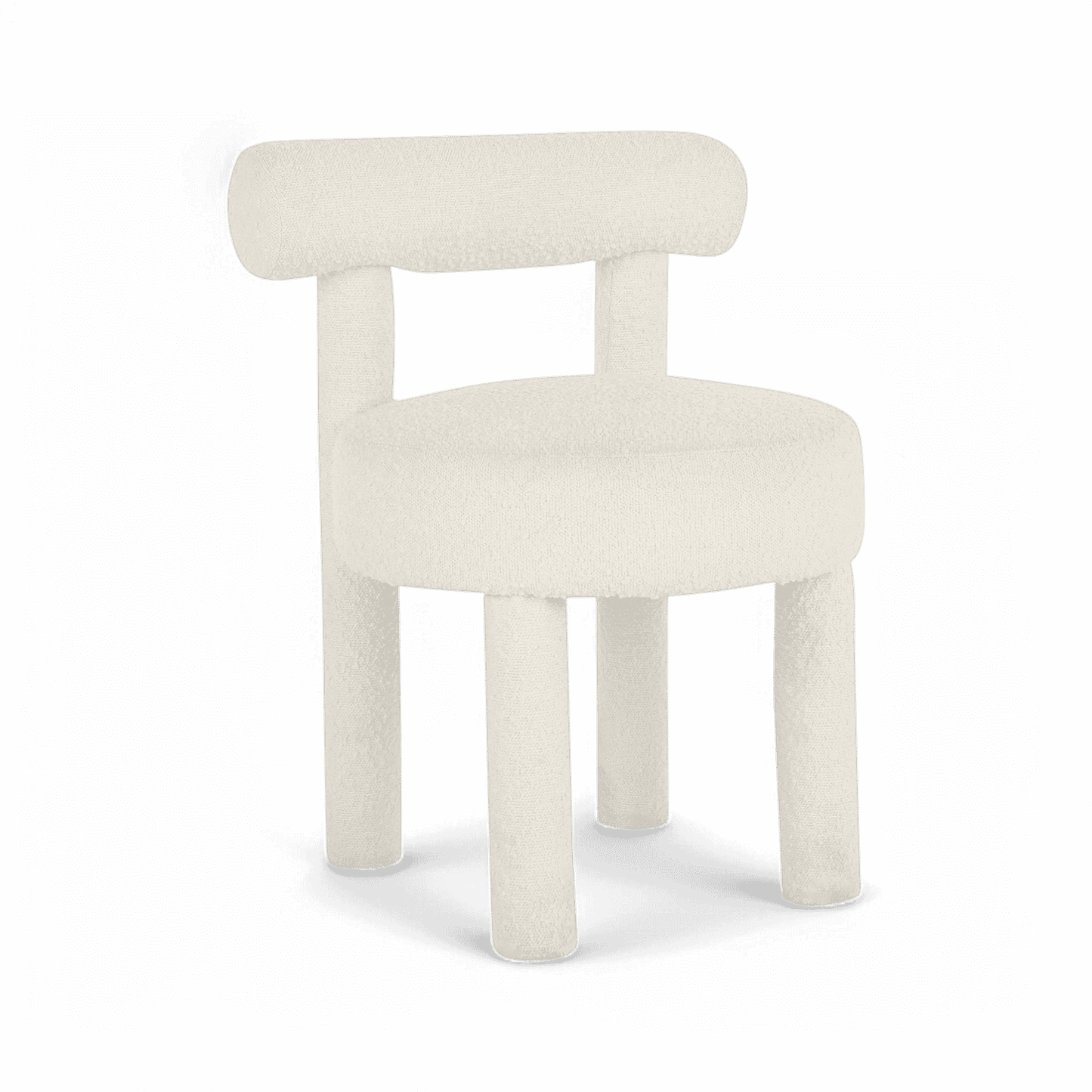 Sedia da pranzo Arch Off White Boucle