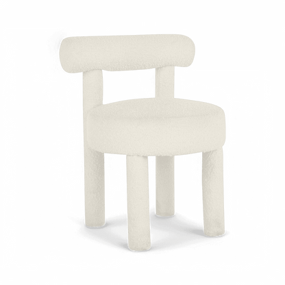 Sedia da pranzo Arch Off White Boucle