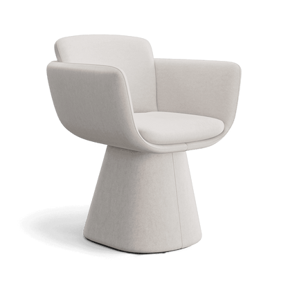 Sedia da pranzo girevole Rune Beige