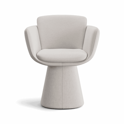 Sedia da pranzo girevole Rune Beige