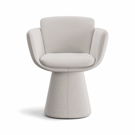 Sedia da pranzo girevole Rune Beige