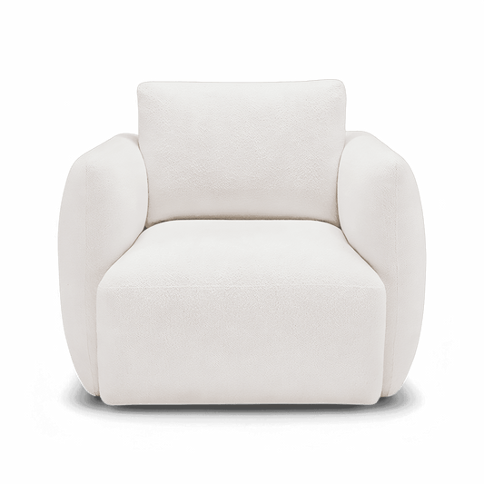 Gabriele Lounge Chair Bianco Boucle