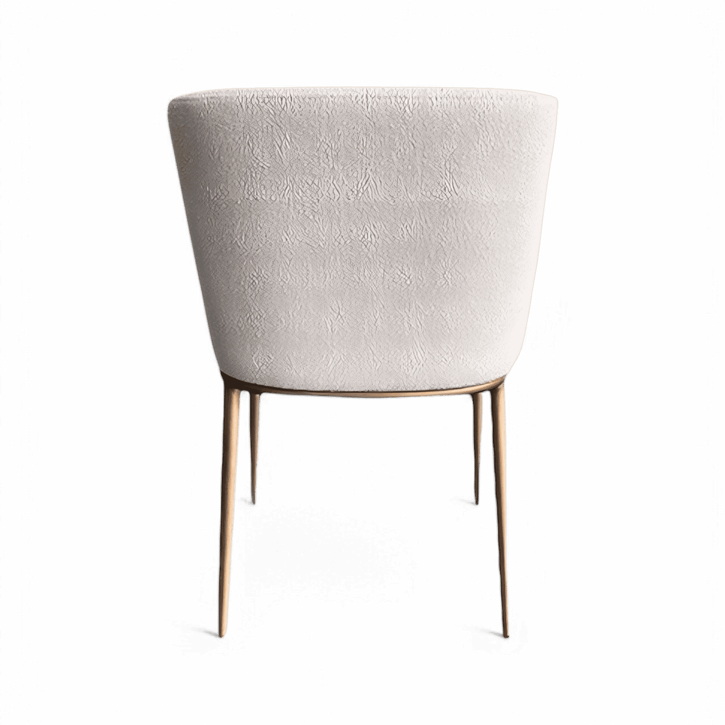 Sedia da pranzo Jade in bouclé bianco