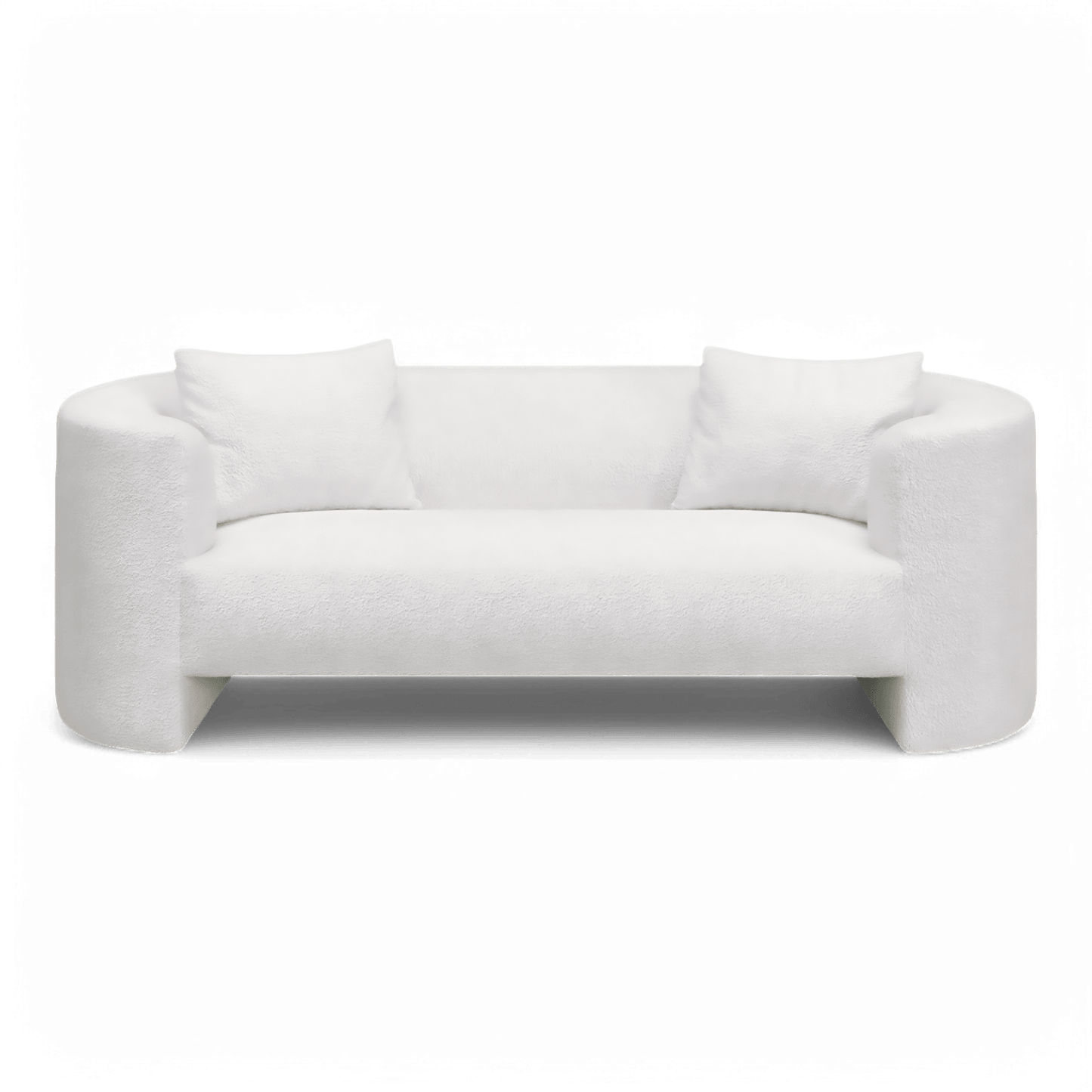 Divano Lexi 3 posti bianco Boucle