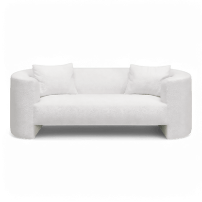 Divano Lexi 3 posti bianco Boucle