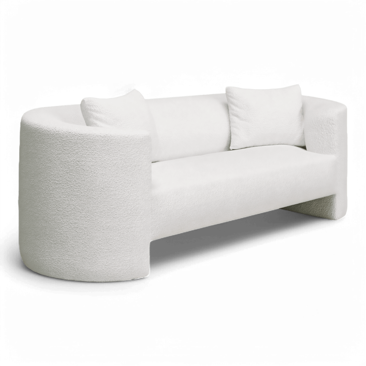 Divano Lexi 3 posti bianco Boucle