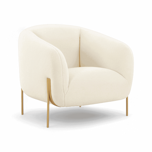 Poltrona Throne Beige Shearling
