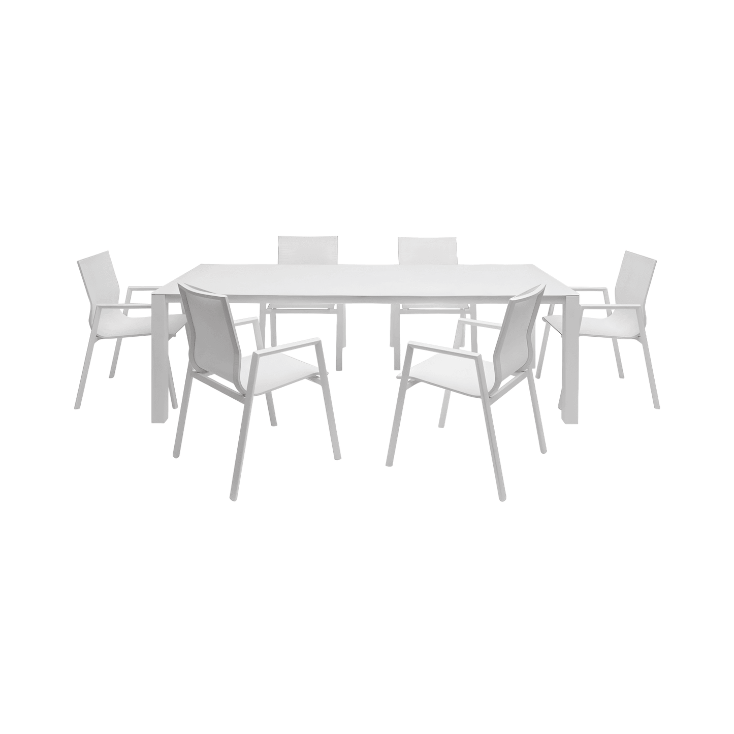 Set da pranzo per esterni Malta bianco
