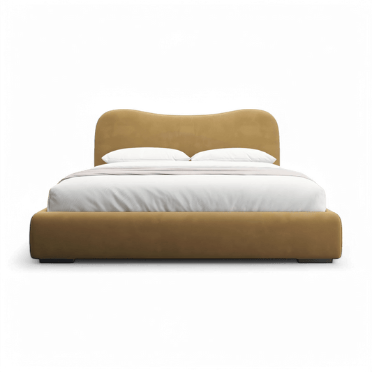 Letto Nido in velluto cammello