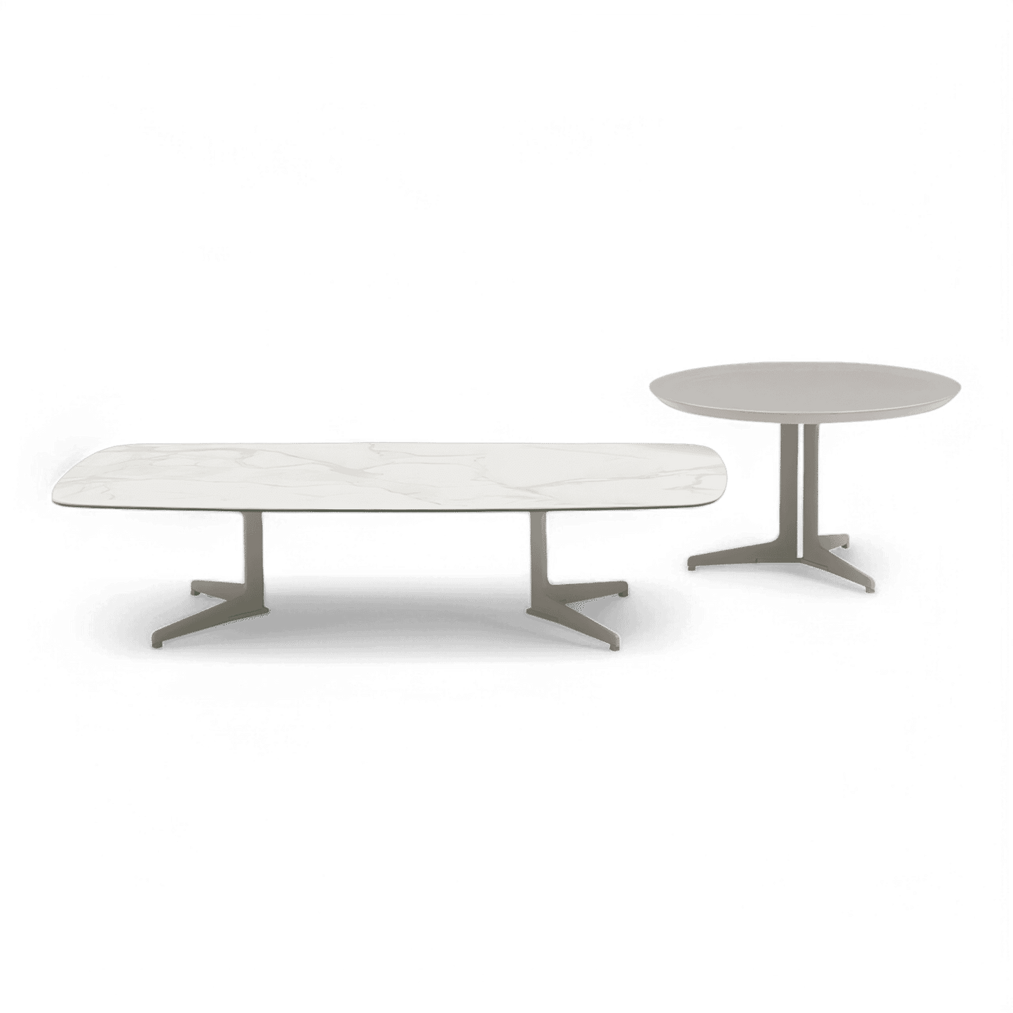 Set da tavolino Orsino bianco e tortora