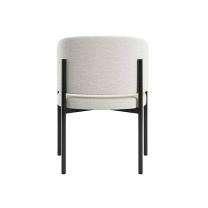 Sedia da pranzo Oxford con struttura bianco sporco e nero