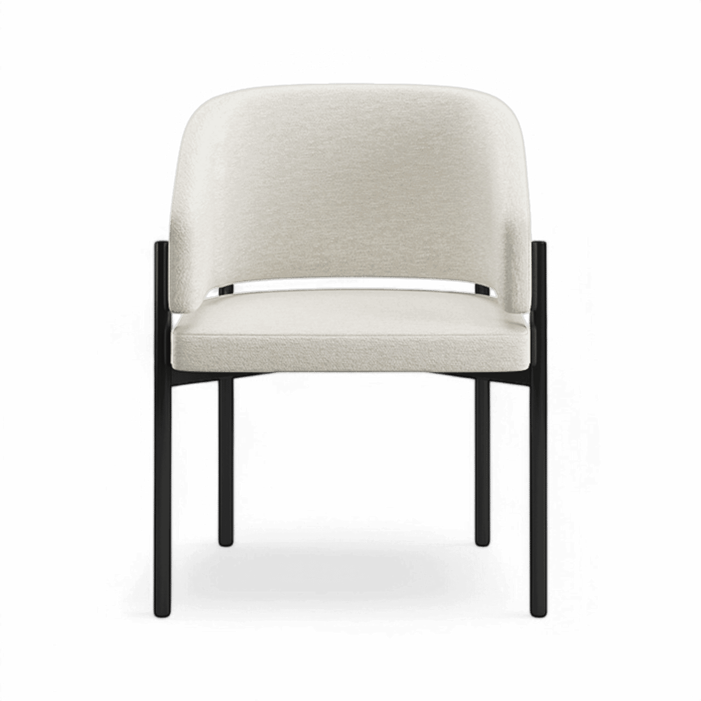 Sedia da pranzo Oxford con struttura bianco sporco e nero