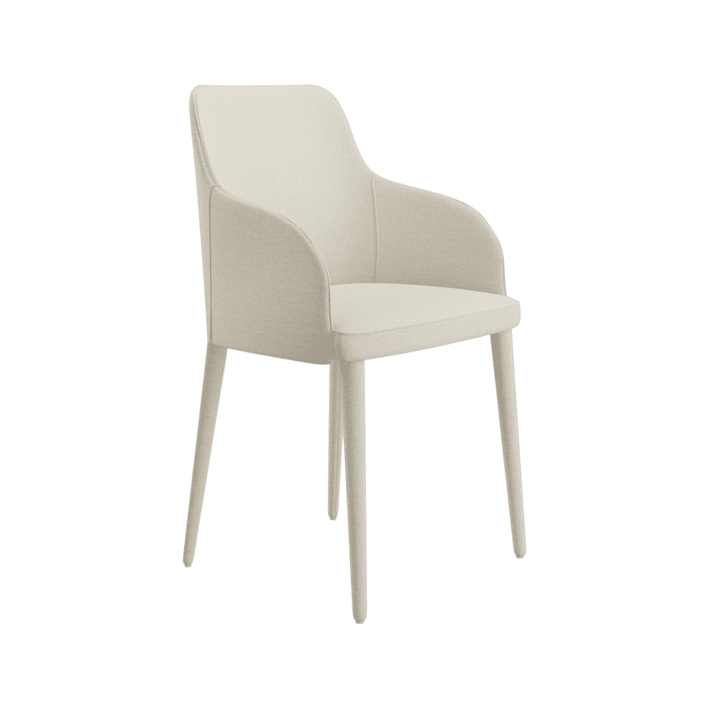 Sedia da pranzo Zeta in lino bianco