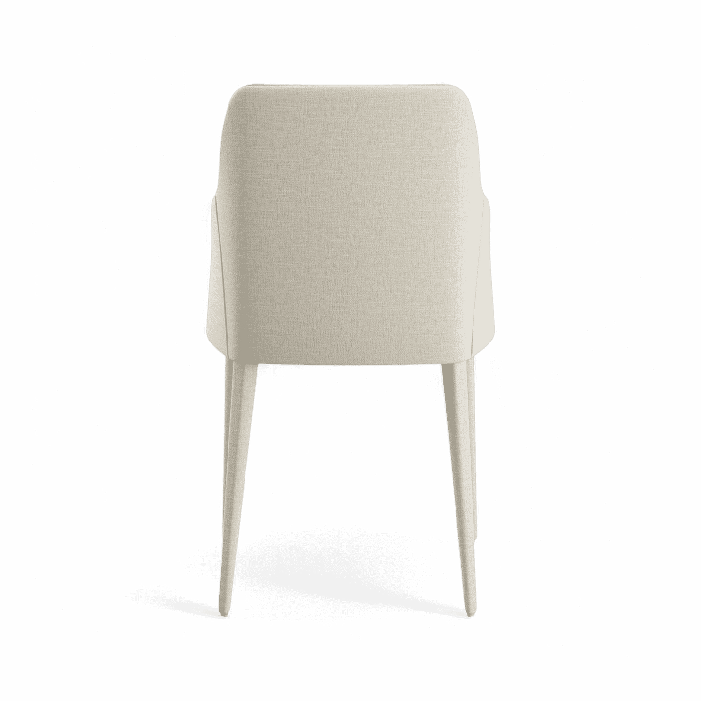 Sedia da pranzo Zeta in lino bianco