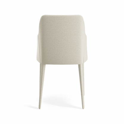 Sedia da pranzo Zeta in lino bianco