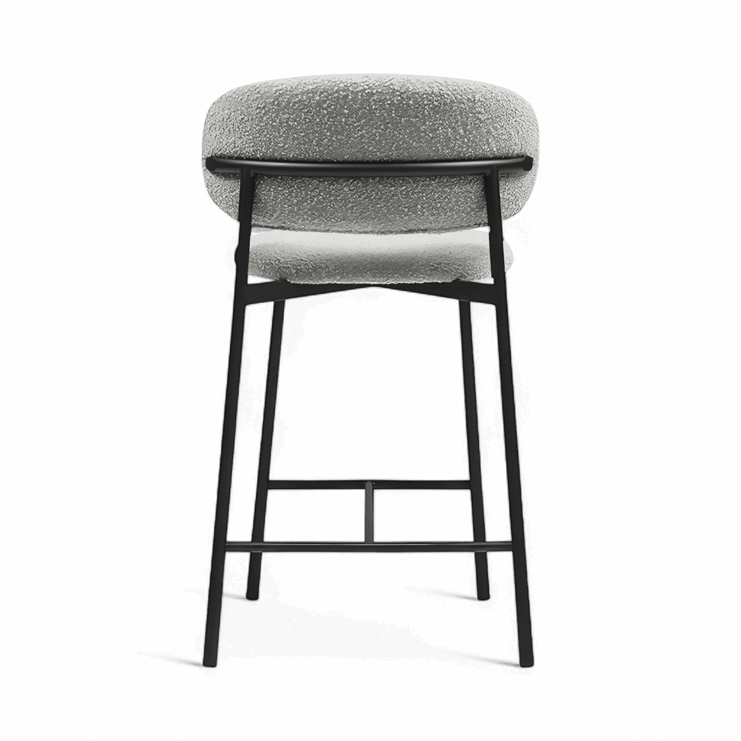 Sgabello da bar Zoya grigio bouclé