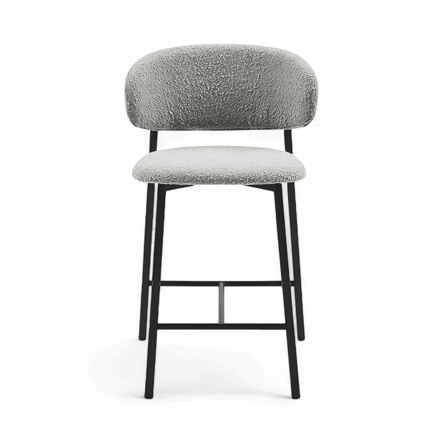 Sgabello da bar Zoya grigio bouclé