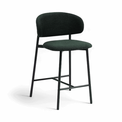Sgabello da bar Zoya Green Boucle