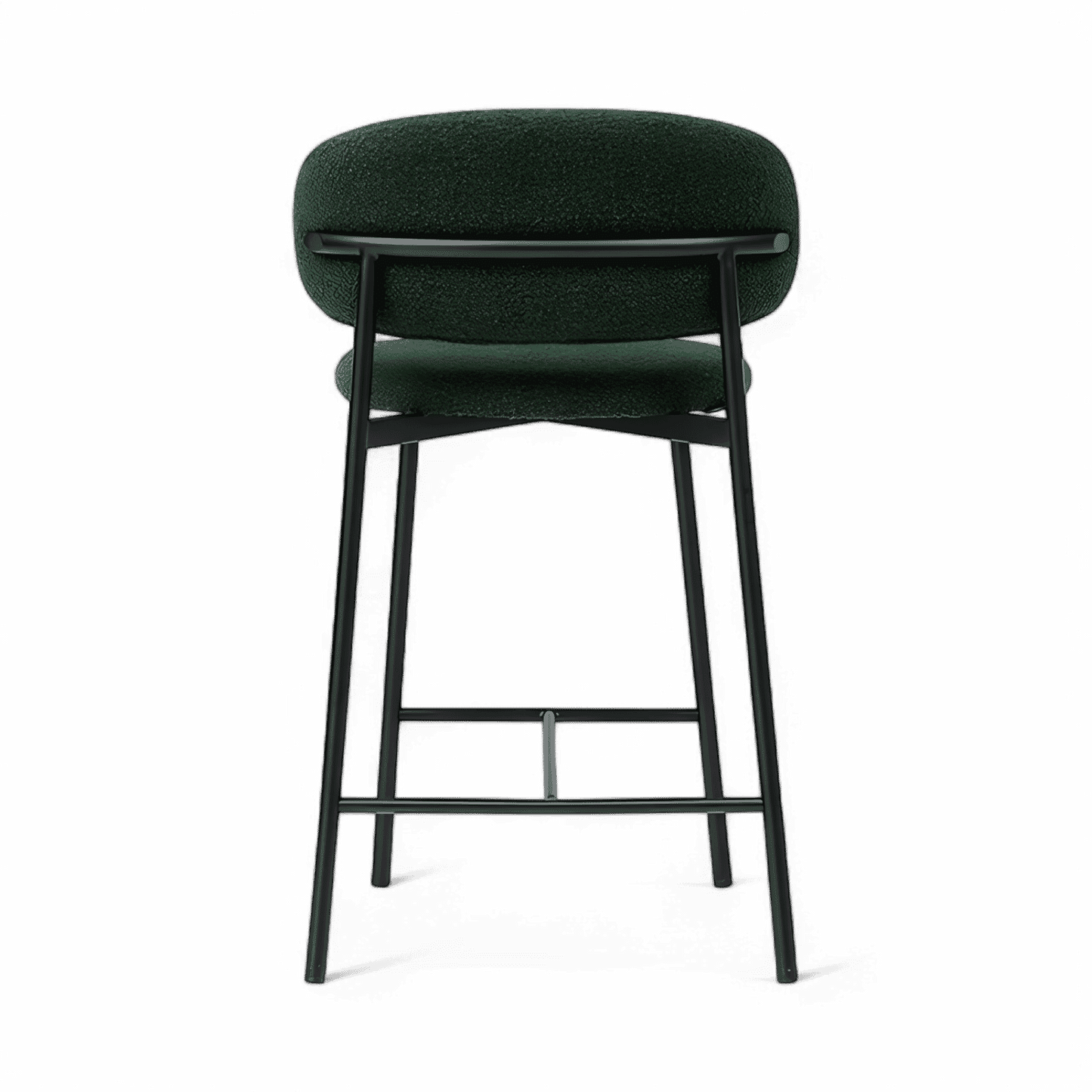 Sgabello da bar Zoya Green Boucle