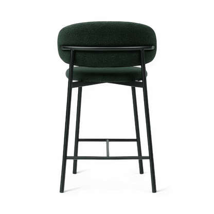 Sgabello da bar Zoya Green Boucle