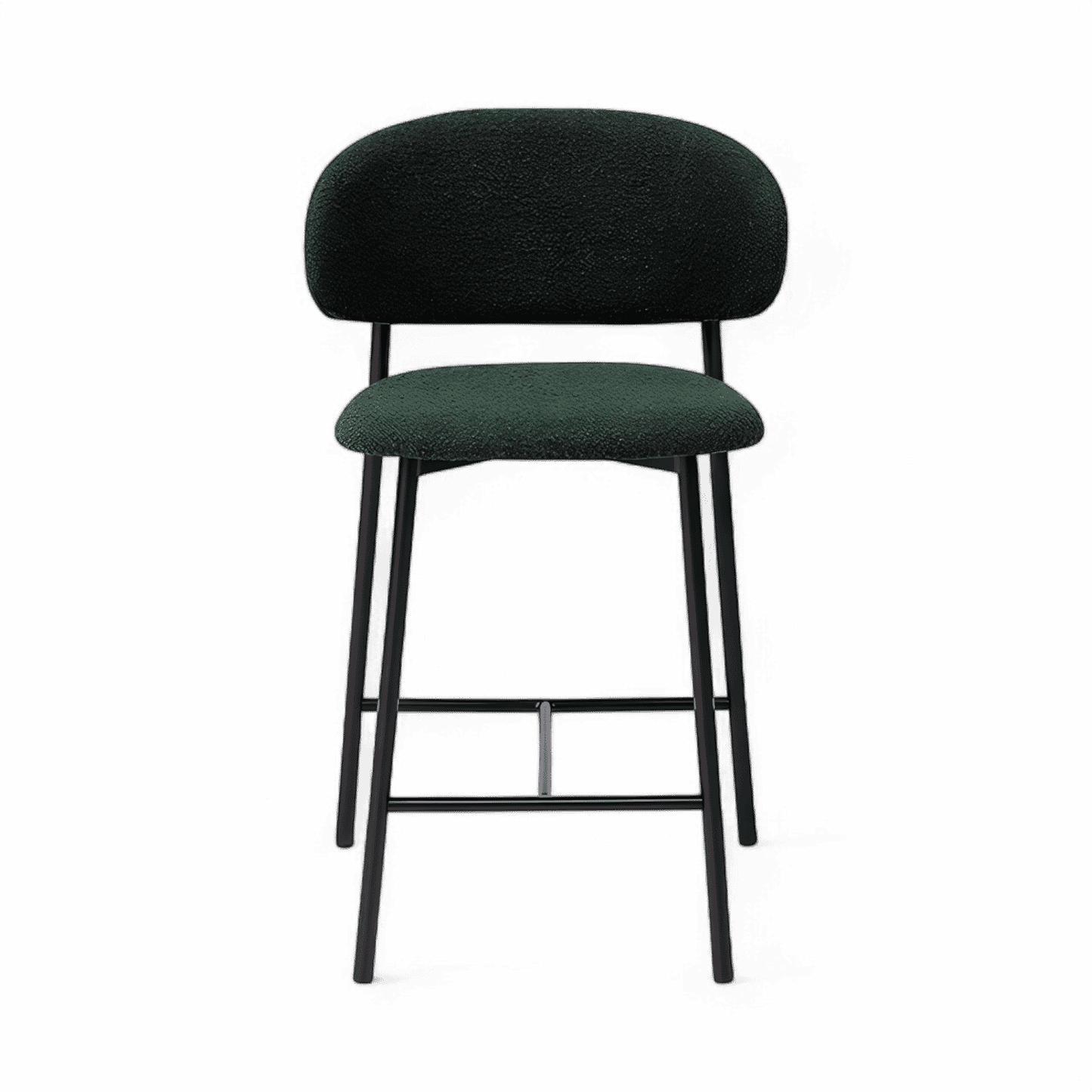 Sgabello da bar Zoya Green Boucle