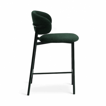 Sgabello da bar Zoya Green Boucle