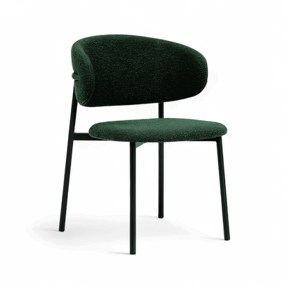 Sedia da pranzo Zoya Green Boucle