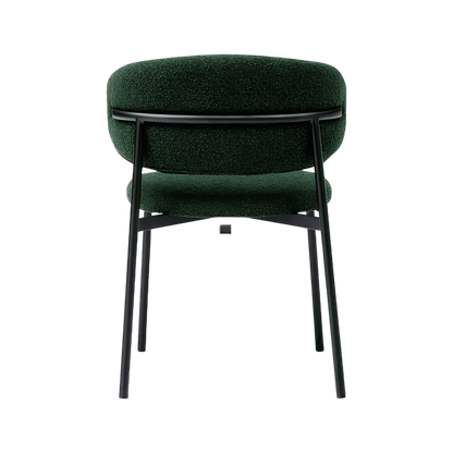 Sedia da pranzo Zoya Green Boucle