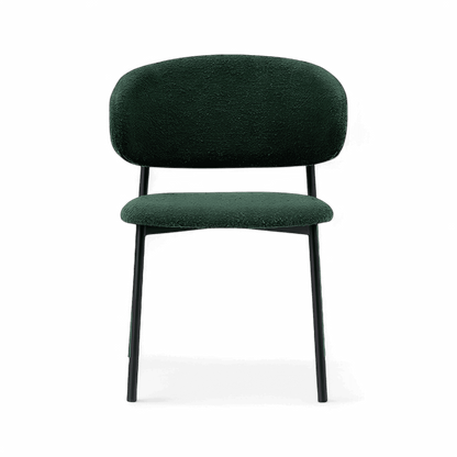 Sedia da pranzo Zoya Green Boucle