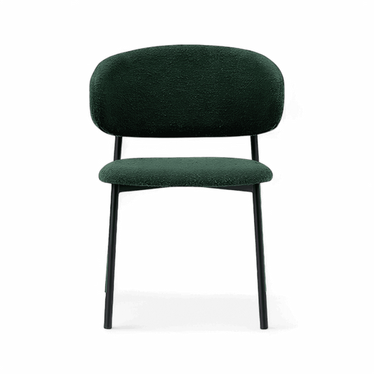 Sedia da pranzo Zoya Green Boucle