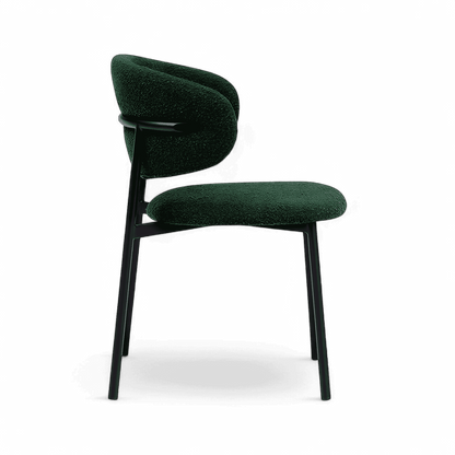 Sedia da pranzo Zoya Green Boucle